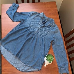 Jean half buttoned shirt